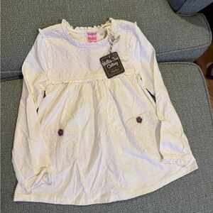 Matilda Jane Cream Long Sleeve Top with Eyelet Details